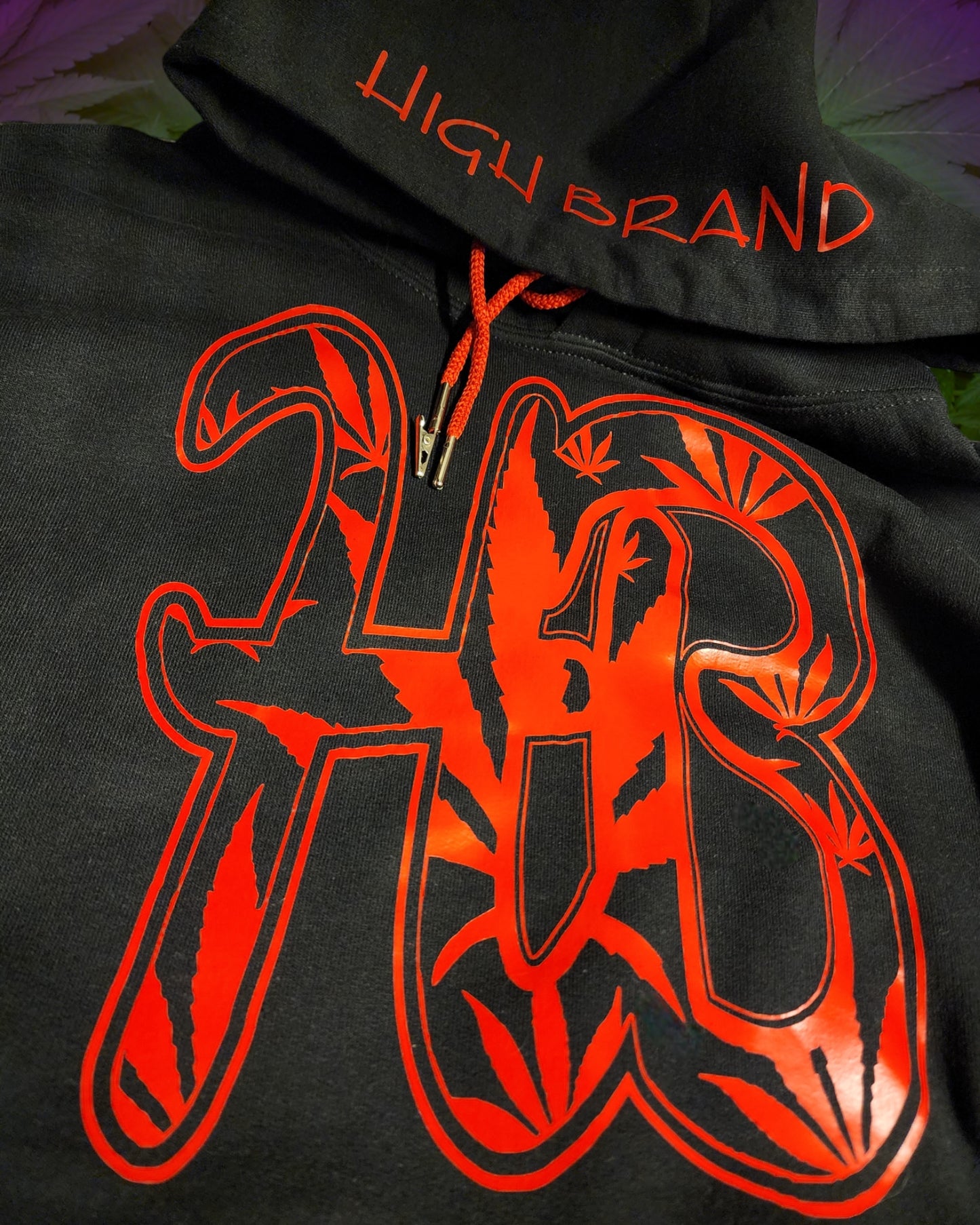 Red Leaf Red String Single Roach Clip Hoodie